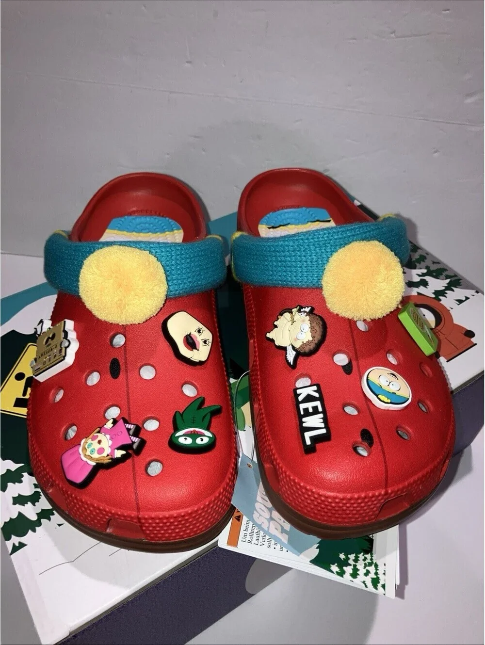 Crocs x South Park Cartman Classic Lined Slip-On Clogs Mens Size 8 Women 10 NEW